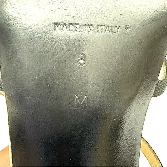 Bruno Magli Women’s Black Satin Open Toe Ankle Strap Heels Size 8M Italy - Picture 11 of 11